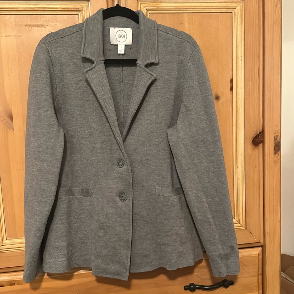 Marino Wool Blend Sweater Blazer